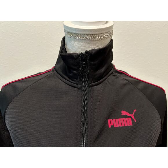 Puma Womens Piped Track Jacket - 680672-55 - Puma Black/Garnet Rose - XS B71 - Picture 3 of 7